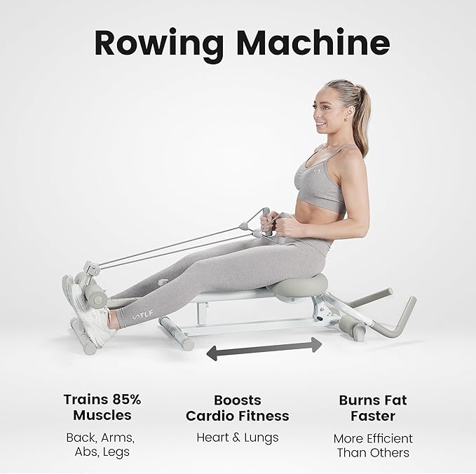 WONDER CORE Pro Max, Ab Machine for Stomach Workout, Ab Workout Equipment for Home Gym, Ab Trainer, 4-in-1 Exercise Equipment: Rowing Machine, Leg Press Machine, Ab Glider Machine, Roman Chair-Ruum Studio Home
