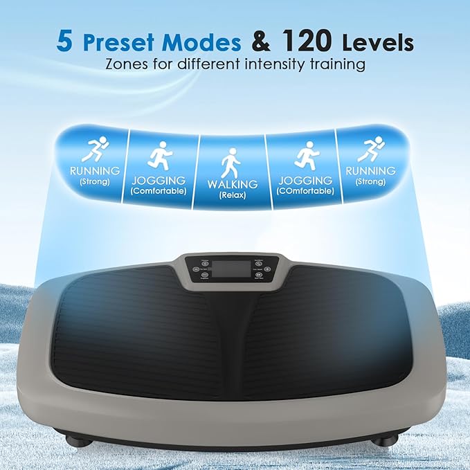 Vibration Plate Exercise Machine - Whole Body Workout Vibration Platform Lymphatic Drainage Machine for Weight Loss Home Fitness with Resistance Bands Remote-Ruum Studio Home