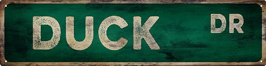 Vintage Tin Sign Retro Metal Duck DR Signs Stylish Wall Art Plaques for Home Decor Bathroom Kitchen House and Gothic Wall Decor or as a Unique Poster 16x4 in-Ruum Studio Home