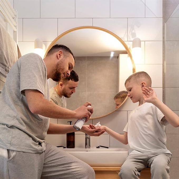 BEAUTYPEAK Circle Mirror Gold 36 Inch Wall Mounted Round Mirror with Brushed Metal Frame for Bathroom, Vanity, Living Room, Bedroom, Entryway Wall Decor (Gold, 36 Inches)-Ruum Studio Home