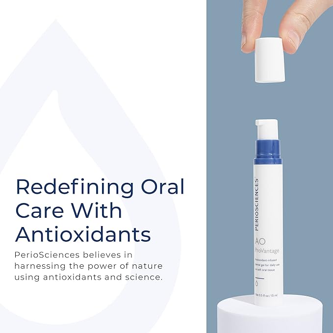 PerioSciences AO ProVantage Dental Gel with Antioxidants – Oral Gum Gel – Oral Care to Maintain Gum Health, 0.5 fl. Oz / 15ml-Ruum Studio Home