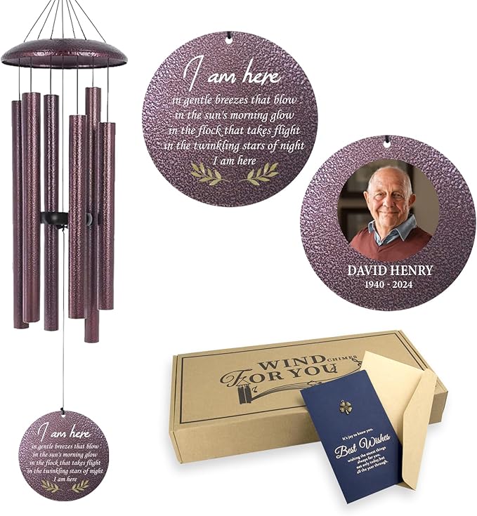 ASTARIN Happy Retirement Gifts Wind Chimes, Personalized 30" Wind Chime for Teacher Coworkers Boss, Personalized Retire Gifts Deep Tone Windchime-Ruum Studio Home