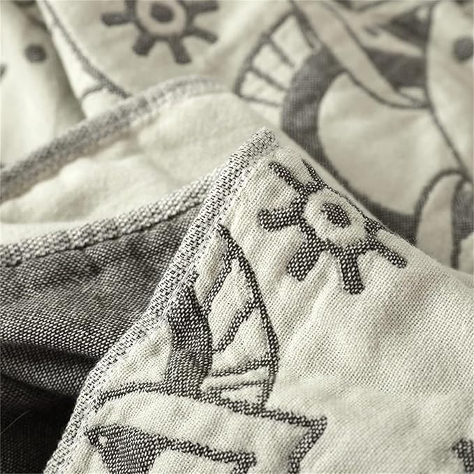 MSGKV Boho Throw Blanket for Couch Sofa Bed, 100% Cotton Blankets 80''x 90'' Woven Blankets Boho Quilt, Versatile KnitWoven Blanket, Super Soft Decorative Blanket for Chair Sofa and Living Room-Ruum Studio Home