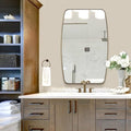 ANDY STAR Gold Oval Mirrors for Bathroom, Large 24x36’’ Brushed Gold Metal Framed Oblong Wall Mirror, Modern Brass Vanity Mirror in Stainless Steel Frame Wall Mount Horizontal or Vertical-Ruum Studio Home