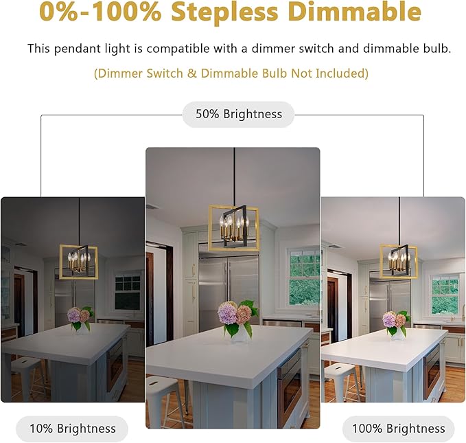 ANKYLHUA Small Black Gold Chandelier,6-Lights Ceiling Light Fixture E12,Adjustable Hight Pendant Lights Kitchen Island,Chandeliers for Dining Room Bedroom,Entryway,Foyer-Ruum Studio Home