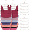ZEDODIER Tank Top Hanger, 4 Pack Space Saving Bra Hangers, Non-Slip Hanging Sport Bras Holder, Closet Organizers and Storage for Camisoles Tank Tops Bras Ties Swimsuits Strappy Dress, Rose Gold-Ruum Studio Home