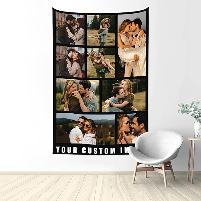 Custom Tapestry For Wall Bedroom Custom Backdrop Personalized Image Text Photo Customized Funny Tapestry Banners And Signs Multiple Pictures Vertical Tapestrys-Ruum Studio Home