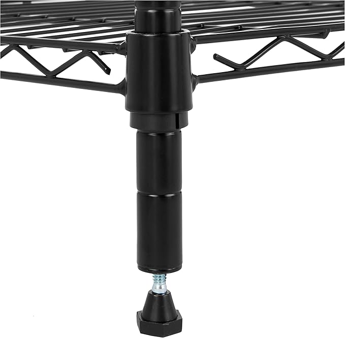 Amazon Basics 5-Shelf Tower Adjustable Storage Shelving Unit, Black, 16 D x 16 W x 54 H in-Ruum Studio Home