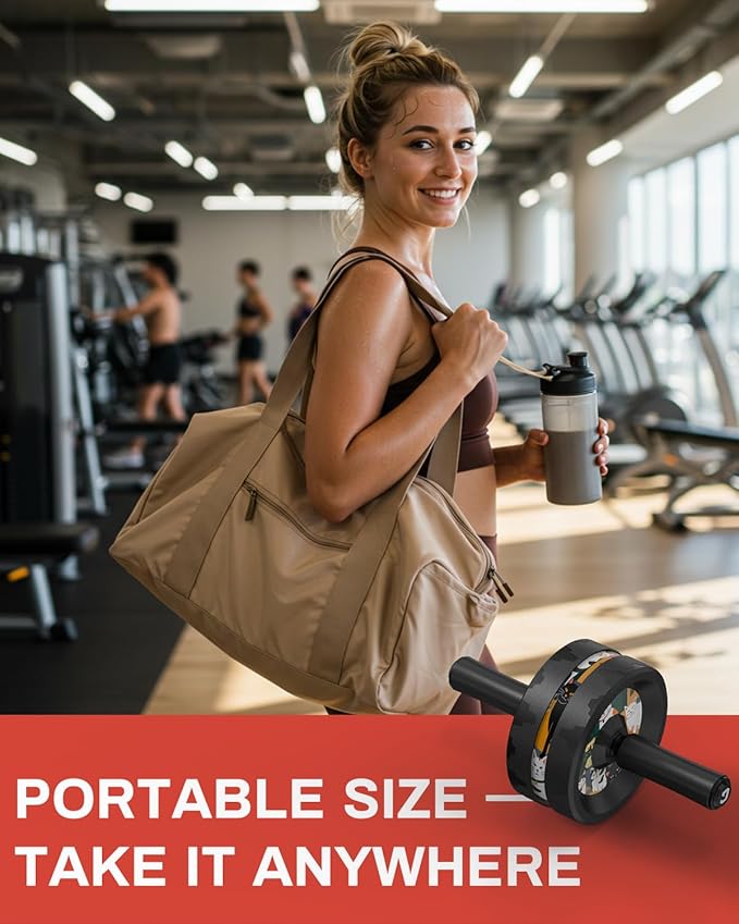 VINSGUIR Ab Roller Wheel, Abs & Core Workout Equipment for Home Gym with Knee Pad Accessories, Abdominal Wheel for Full-body Strength Training-Ruum Studio Home