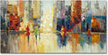 Canvas Wall Art Abstract Cityscape Painting Modern New York City Artwork Lady Romantic Street Scenery Picture Home Office Decor-Ruum Studio Home