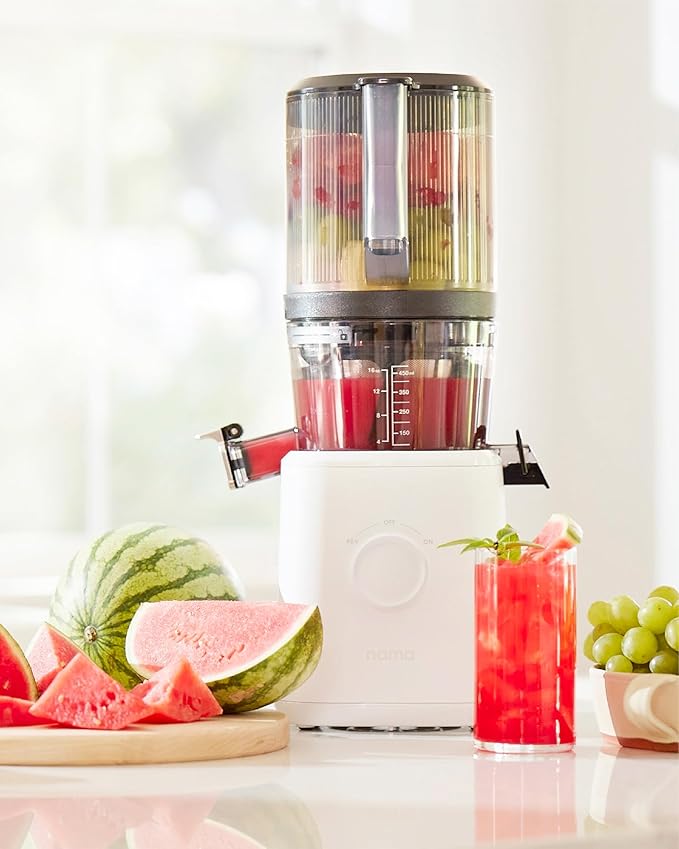 Nama J2 Cold Press Juicer – Self Feeding for Hands-Free Operation with Wide Mouth Hopper for Whole Recipe Loading, Zero Waste Masticating Juicer For More Juice, Less Pulp – Easy Cleanup & Assembly-Ruum Studio Home