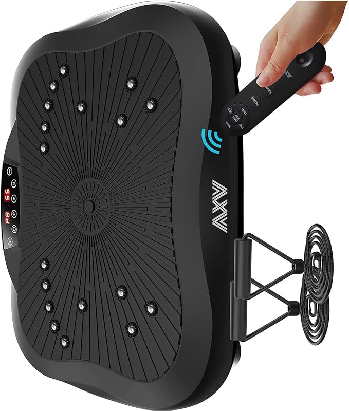 AXV Vibration Plate Exercise Machine Whole Body Workout Vibrate Fitness Platform Lymphatic Drainage Machine for Weight Loss Shaping Toning Wellness Home Gyms Workout-Ruum Studio Home