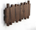 Wall Mounted Piano Coat Rack| Coat Rack Wall Mount| Flip Down Hook Rack 5 Hooks| Entryway Wall Art Hook,Made of Acacia Wood (Wood Wax Oil Dyed Walnut Color).Wall Art-Ruum Studio Home