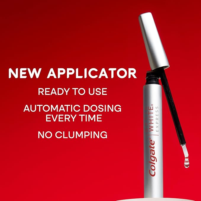 Colgate Optic White Express Teeth Whitening Pen, Enamel-Safe Tooth Whitening Applicator, Helps Whiten Teeth in As Little As 1 Day of Use, 7 Day Whitening Treatment, 0.08 fl oz-Ruum Studio Home