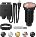 Joinfworld Garbage Disposal Air Switch Kit Waterproof Garbage Disposal Button Kit with Long Garbage Disposal Switch Copper - UL Listed-Ruum Studio Home