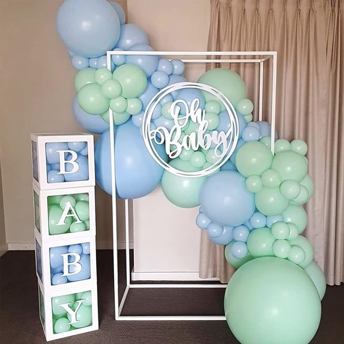 130pcs Mint Green Balloons Different Sizes 18" 12" 10" 5" Pastel Light Green Balloons for Boys Girls Birthday Baby Shower Gender Reveal Wedding Decorations-Ruum Studio Home