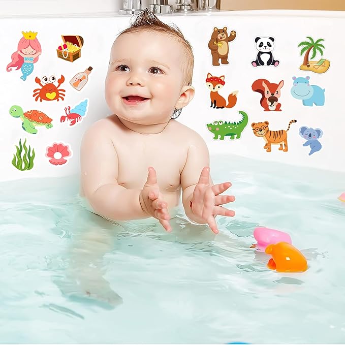 Window Clings Stickers for Kids Window Gel Clings Decals Thick Gel Clings Toddlers and Adults Classroom Home Nursery Airplane Birthday Party Supplies (Jungle Animals + Sea Animals)-Ruum Studio Home