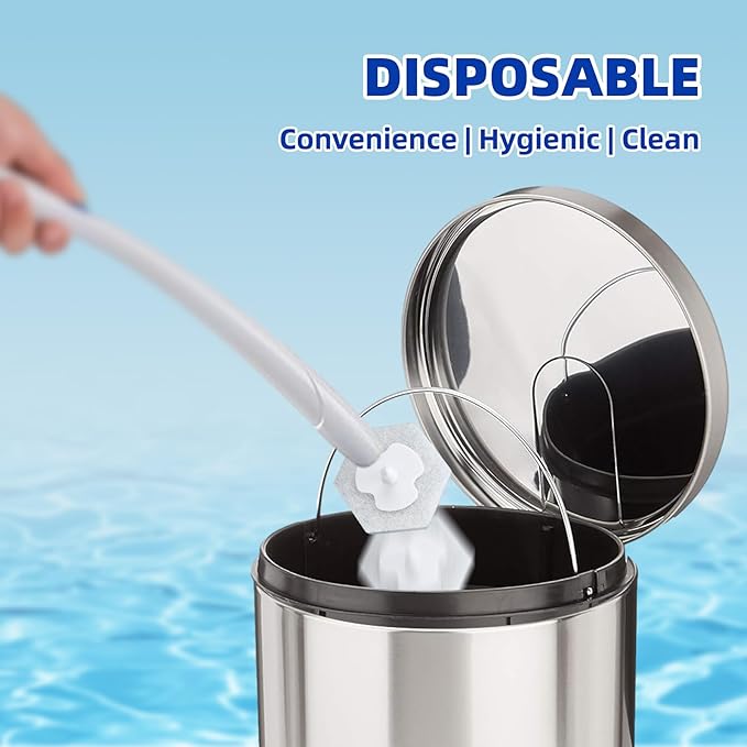 KOKL 60pcs Disposable Toilet Brush, Disposable Toilet Bowl Cleaners for Bathroom Cleaning, Compatible with Most Toilet Brushes-Ruum Studio Home
