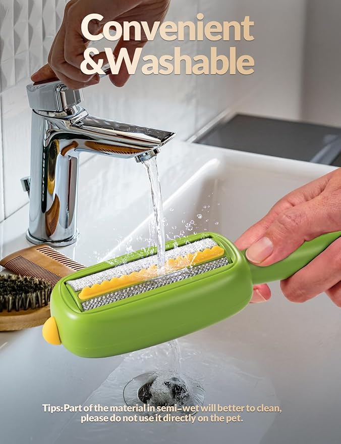 Portable Lint Brush,Reusable Lint Roller,Washable Pet Hair Removal Tool for Clothes,Furniture,Pet Hair Remover for Cats and Dogs Fur,Ideal Replacement for Sticky Refills Lint Roller/Removers-Ruum Studio Home
