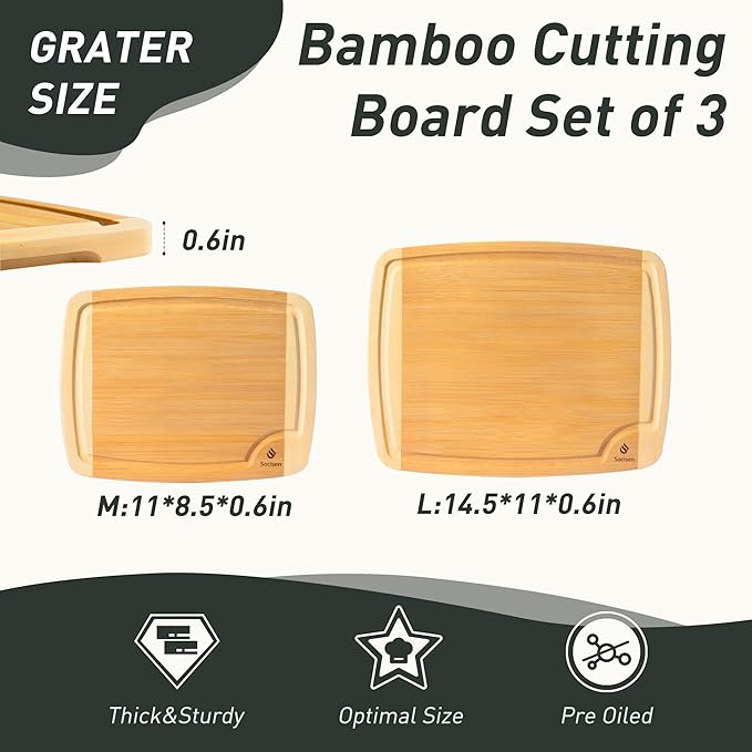 Bamboo Cutting Board Set Non Slip Feet Over Sink Brides Her Wedding Day Bridal Shower Engaged Engagement Hostess Couple Newly Wed House Christmas Married Future Mrs fiancee Unique Cool Gifts-Ruum Studio Home