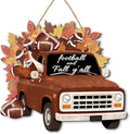 COLOR VALLEY ART Fall Pumpkin Welcome Sign Hello Fall Wood Hanging Decoration Autumn Wooden Signs Rustic Thanksgiving Decorative for Porch Home Wall Indoor Decor, 12.9L''x11.4W'' (Car)-Ruum Studio Home