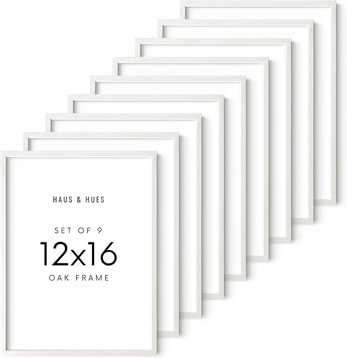 HAUS AND HUES Standalone White Oak Frames Set of 9-12x16-Ruum Studio Home