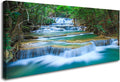 DZL Art S75275 Canvas Prints Wall Art Forest Waterfall Landscape Forest Scenery Painting Nature Wilderness Photography for Living Room Bedroom Bathroom Home Office Decor-Ruum Studio Home
