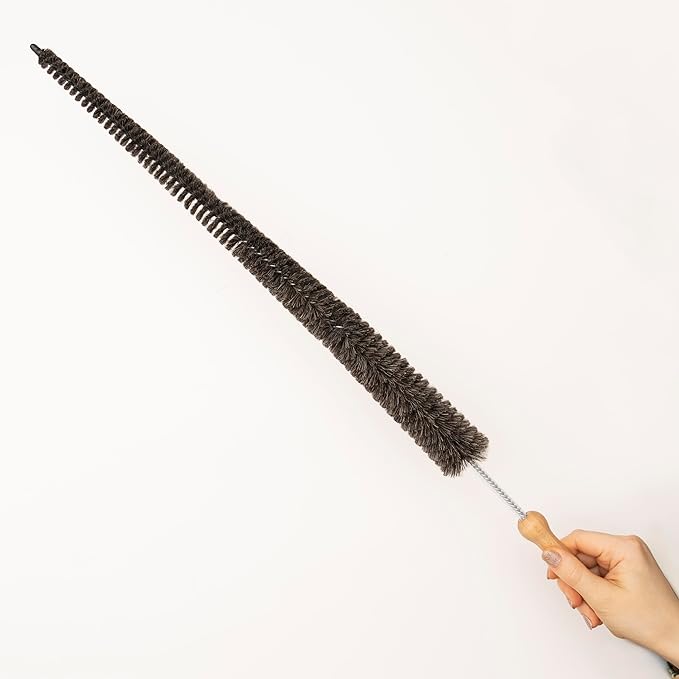 Konex Professional 28-Inch Soft Goat Hair Dryer Lint Brush Vent Cleaner, Home Essentials Maintenance Tool, Dryer Vent Brush. Manufactured in Belgium.-Ruum Studio Home