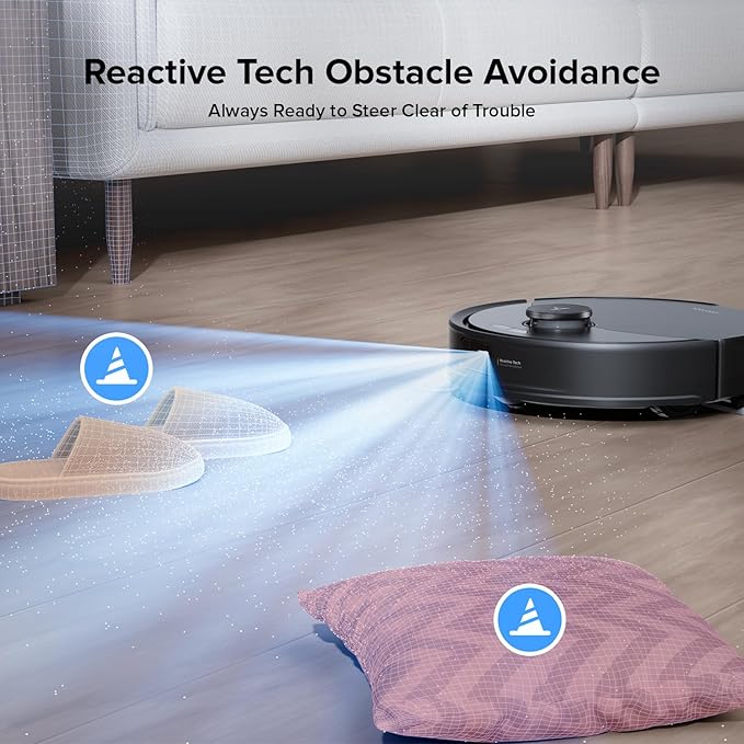 roborock Q10 X5+ Robot Vacuum and Mop, Self-Emptying, Hands-Free Cleaning for up to 7 Weeks, 10,000Pa Suction, Obstacle Avoidance, LiDAR Navigation, No-Go Zones, Black-Ruum Studio Home