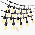 Outdoor Safety String Lights 150FT - 24V 20W Commercial Grade Low Voltage Strand with 60 S14 Shatterproof Bulbs for Tree Garden Yard Cafe Bistro | Warm Yellow 3500K | IP65 Waterproof | UL Listed-Ruum Studio Home