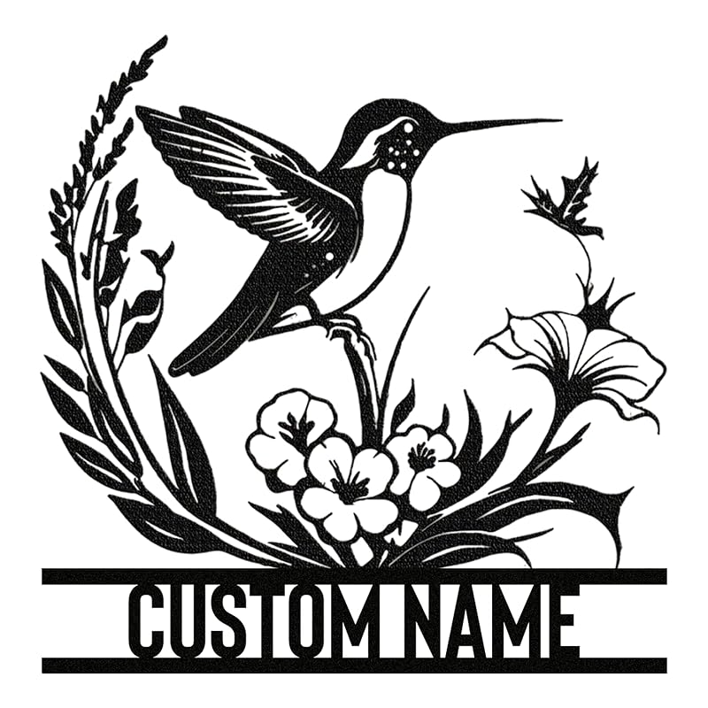 Personalized Metal Signs | Bird Metal Wall Art | Metal Name Sign Birds Welcome Plaque | Custom Garden Sign Yard Signs | Personalized Wedding Gifts | Housewarming Decor Indoor Outdoor-Ruum Studio Home
