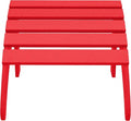 WestinTrends Outdoor Ottoman, Patio Adirondack Ottoman Foot Rest, All Weather Poly Lumber Folding Foot Stool for Adirondack Chair, Widely Used for Outside Porch Pool Lawn Backyard, Red-Ruum Studio Home