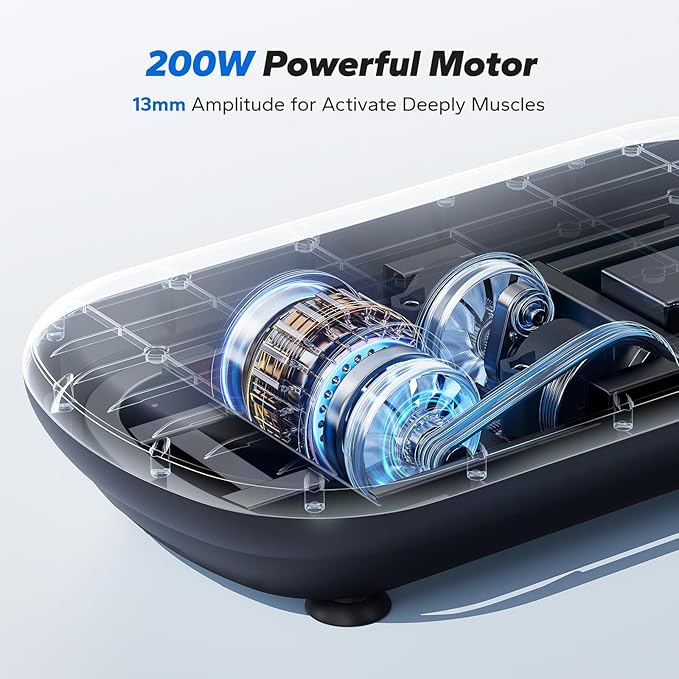 MERACH Vibration Plate Exercise Machine, Vibration Plate 440 Lbs Capacity, Bluetooth and Silicone Pedal, Stimulate Deep Fat, Vibration Plate for Lymphatic Drainage, Vibrating for Weight Loss-Ruum Studio Home