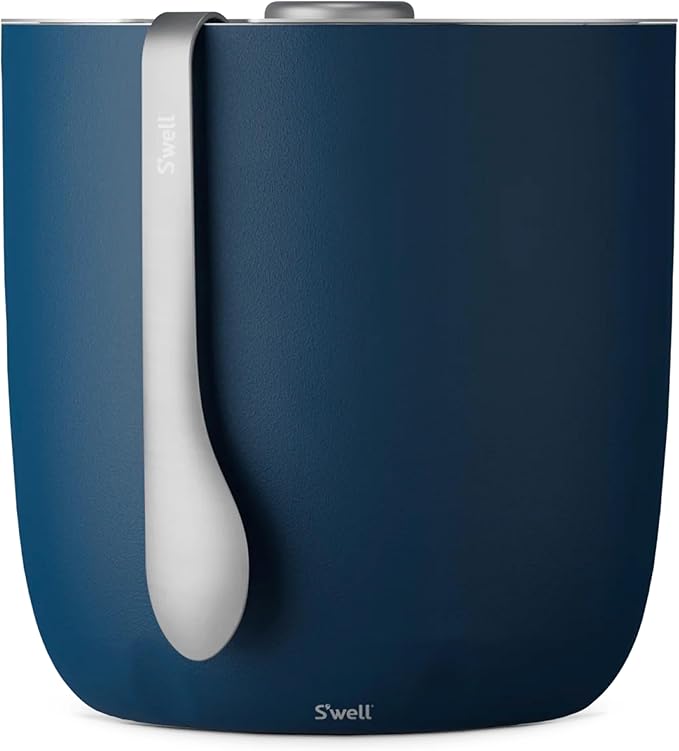 S'well Ice Bucket with Tongs, 68oz, Azurite-Ruum Studio Home