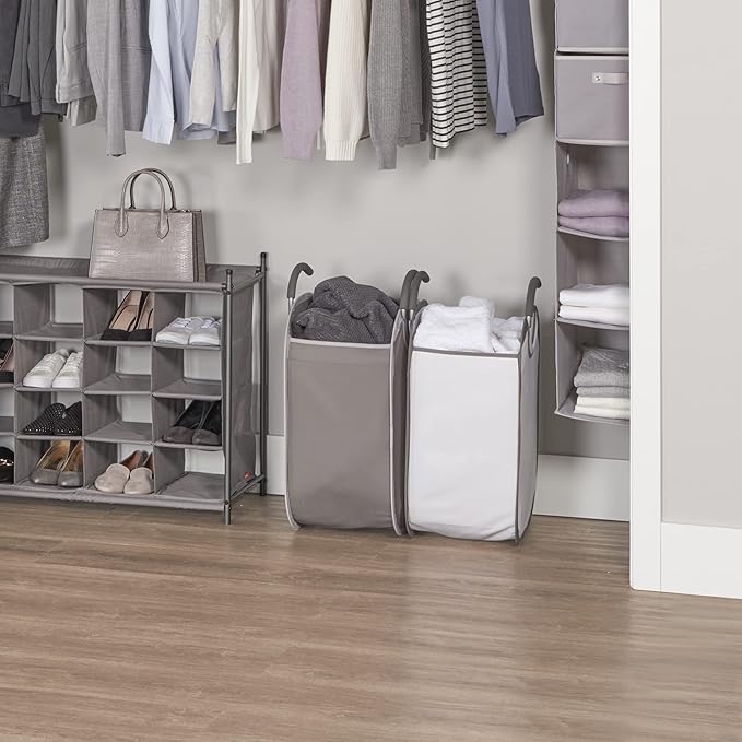 Neatfreak - 2 Tier Vertical Rolling Laundry Cart - Rolling Storage Cart On Wheels With 4 x Tote Hampers For Laundry, Towels, Blankets & Bathroom Organization - Quad Laundry Sorter-Ruum Studio Home