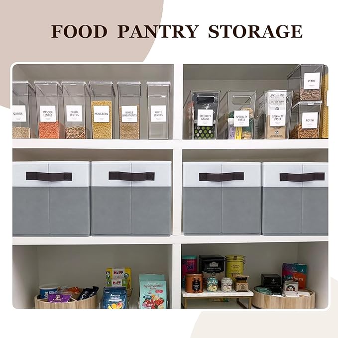 Criusia Large Storage Baskets 8 Pack Versatile Fabric Storage Bins for Closet Cabinet Wardrobe Nursery Pantry | Nursery Organizer Bins for Baby Diaper Toys Clothes | Housewarming Mothers Day Gift-Ruum Studio Home