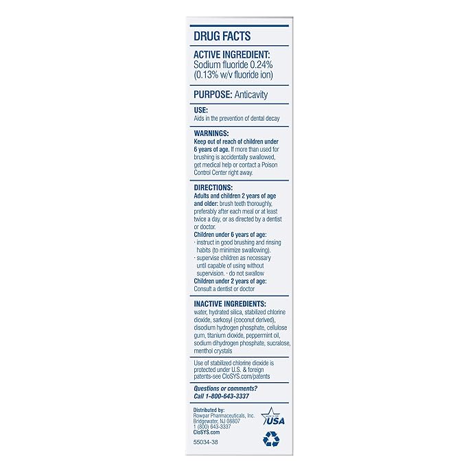 CloSYS Fluoride Toothpaste, 3.4 Ounce, Travel Size, Gentle Mint, TSA Compliant, Whitening, Enamel Protection, Sulfate Free-Ruum Studio Home