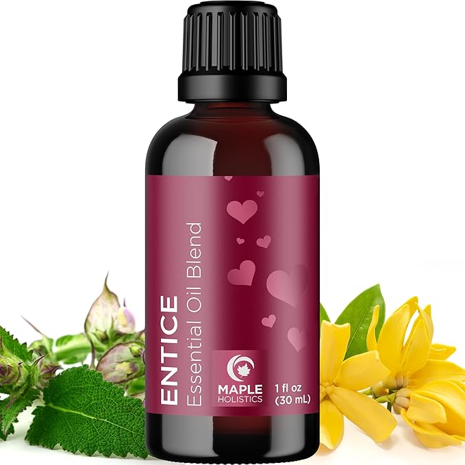 Entice Essential Oil Blend for Diffuser - Passionate Blend of Aromatherapy Oils for Couples with Lavender Palmarosa Clary Sage and Ylang-Ylang Essential Oil - Ignite The Romance Essential Oils Blend-Ruum Studio Home