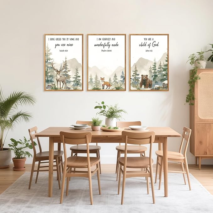 HPNIUB Bible Verses Canvas for Kids, You are A Child of God Scripture Wall Art, Jungle Animals Christian Religious Wall Decor, Ready to Hang for Nursery, Classroom, Bedroom, Playroom- 16"x24"x3-Ruum Studio Home