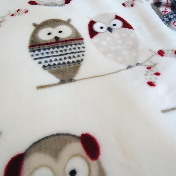 UKELER Owl Sherpa Fleece Blanket Queen Size 80''×90''- Ultra Soft Cozy Flannel Blanket for Bed/Couch/Sofa/Office/Camping, Great Gift for Women's Day,Mother's Day,Father's Day,Thanksgiving,Christmas-Ruum Studio Home