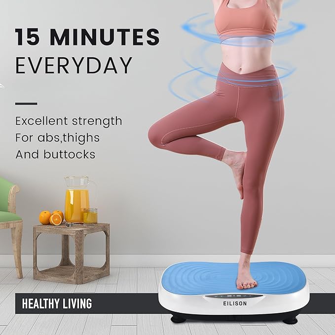 EILISON Glory Vibration Plate Exercise Machine - Whole Body Workout Vibration Fitness Platform Equipment for Home & Travel Workout, Weight Loss, Toning & Wellness-Ruum Studio Home