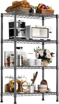 1000 lbs Storage Shelving Steel Heavy Duty 4-Tier Utility Shelving Unit Steel Organizer Wire Rack for Home,Kitchen,Office (13.7" D x 29.5" W x 47.2" H)-Ruum Studio Home