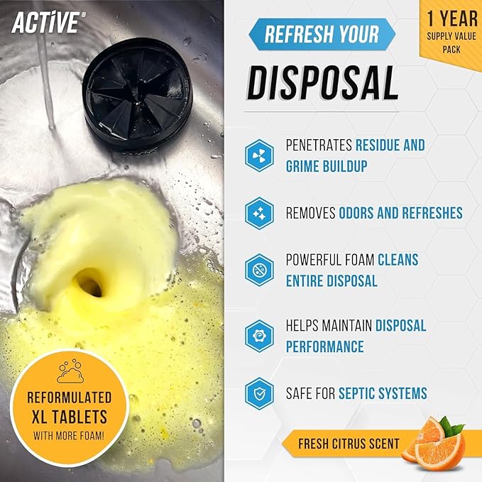 Washer Dishwasher Disposal & Coffee Cleaner Tablets - 96 Tabs Includes ACTIVE Washing Machine Cleaner, Dishwasher, Disposer, Coffee Maker Descale Tabs - Deep Clean & Refresh Appliance - 1 Year Supply-Ruum Studio Home