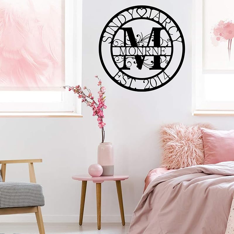 Custom Metal Sign | Personalized Family Name Sign | Monogram Wall Decor | Metal Name Sign| Split Letter Name | Anniversary Wedding Gifts| Custom Outdoor Signs | Metal Wall Art | Couple Gift-Ruum Studio Home