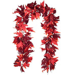 DearHouse 2 Pack Fall Garland Maple Leaf, 5.9Ft/Piece Hanging Vine Garland Artificial Autumn Foliage Garland Thanksgiving Decor for Home Wedding Fireplace Party Christmas (Dark Red)-Ruum Studio Home
