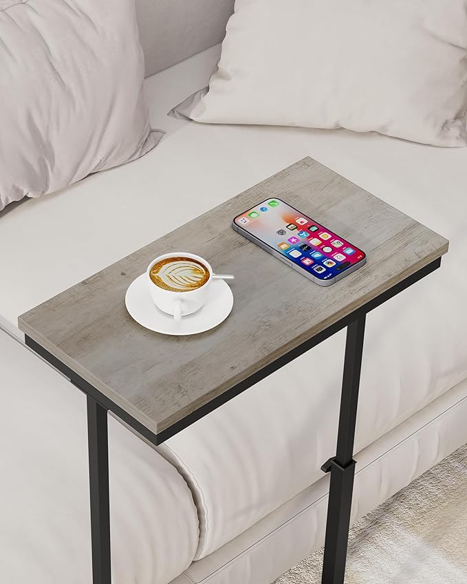 TUTOTAK End Table, Side Table, Tall Couch Table, Sofa Table, Living Room, Bedroom, Greige TB01BG083-Ruum Studio Home