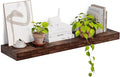 Heimlove 12 Inch Deep Floating Shelves, 48 x 12 inches Long, Large Display & Storage Shelf, Rustic Wood Wall Shelves for Fireplace Mantel, Set of 1(Rustic Brown)-Ruum Studio Home