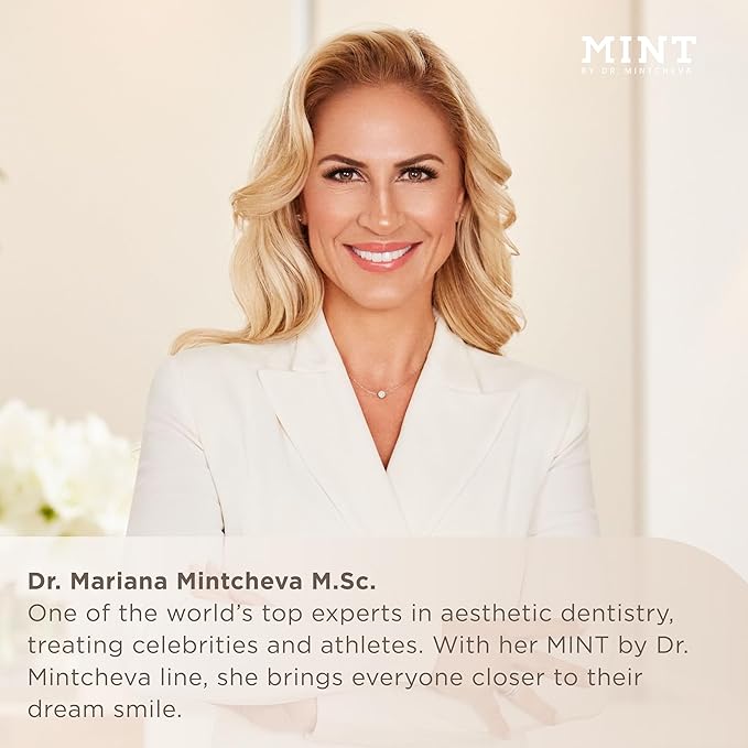 Mint Hollywood Smile polishing Paste with whitening Effect (1x 75 ml) - Professional Teeth Cleaning at Home - Effective deep Cleaning - Smooth, White Teeth - Microplastic-Free - by Dr. Mintcheva-Ruum Studio Home