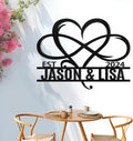 Metal Signs Customized, Infinity Heart Wall Decor, Custom Couple's Name Sign, Personalized Wedding Sign for Couples 2025, Unique Infinity Heart Metal Art, Valentines Day Gift, Home Decor Gift-Ruum Studio Home