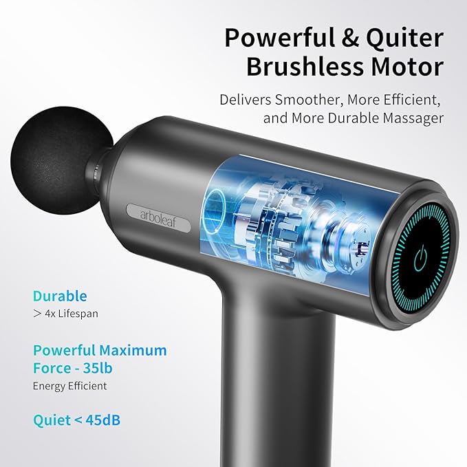 arboleaf Massage Gun, Powerful Massage Gun Deep Tissue, Handheld Percussion Muscle Massager with Portable Travel Case for Athletes, Relax, Gifts-Ruum Studio Home